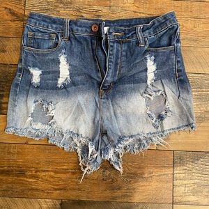 Women’s Denim Gradient Shorts